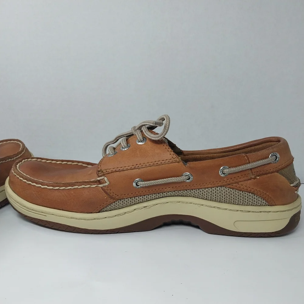 Sperry Top-Sider Billfish Boat Shoes Mens 9.5 Brown Leather 3-Eye Casual Deck